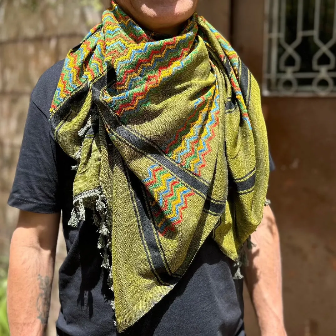 Keffiyeh in Falaheen Colors | Original Hatta from Hebron, Palestine | RESTOCKING SOON