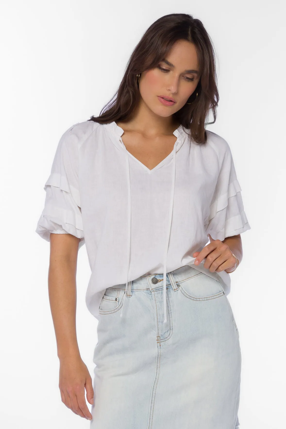 Kenna Optic White Blouse