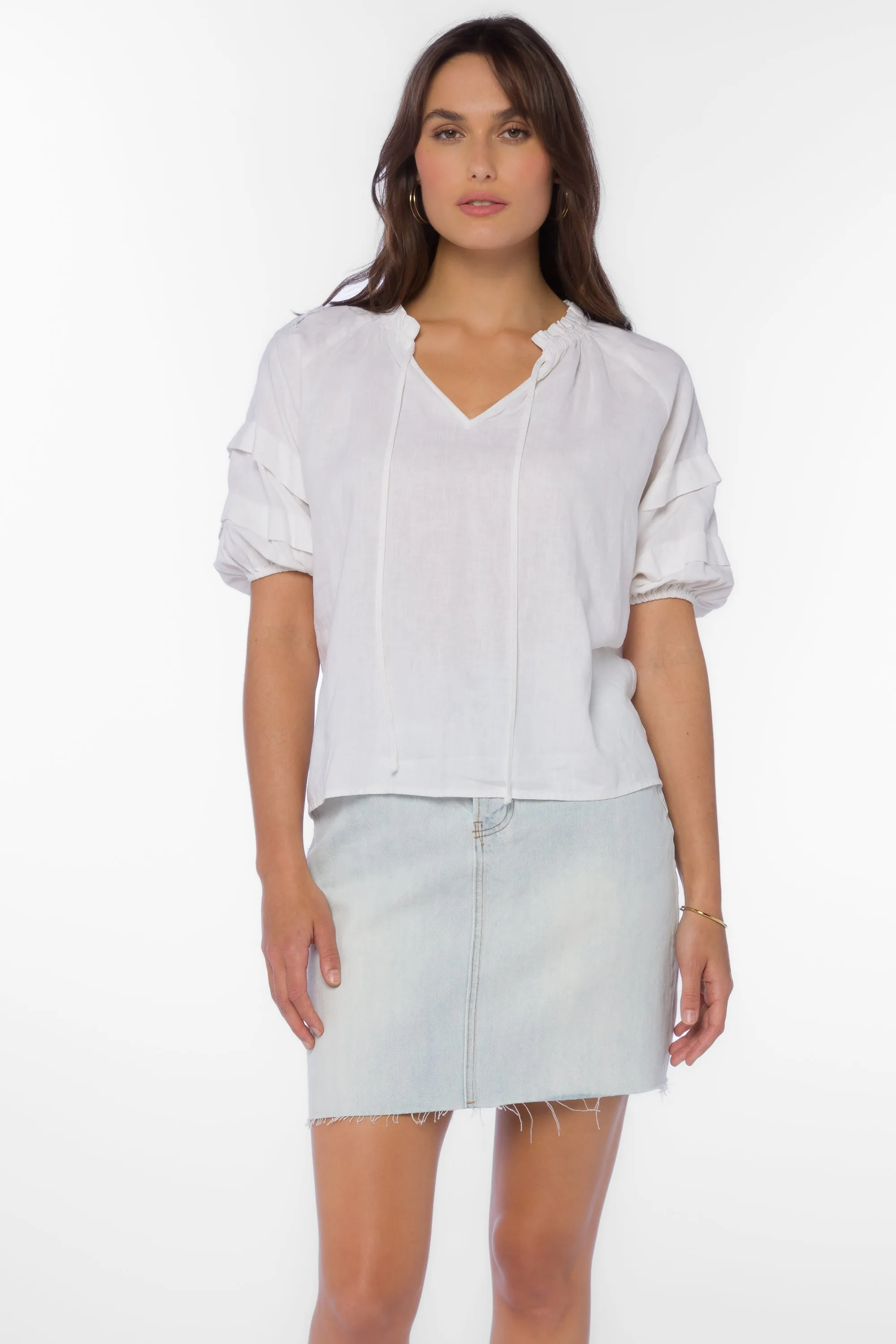 Kenna Optic White Blouse