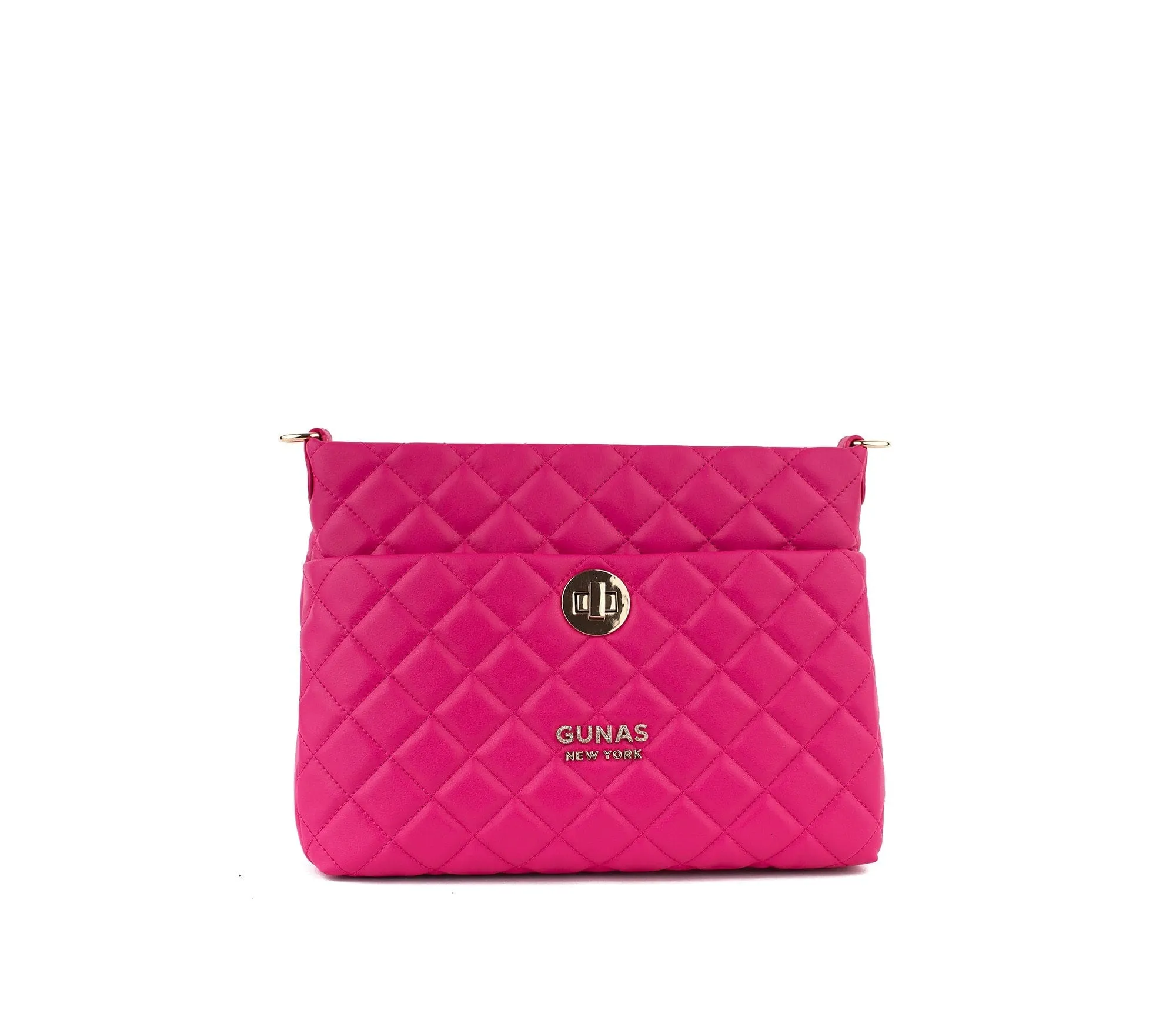 Koi Quilted Vegan Leather Shoulder Bag | Pink