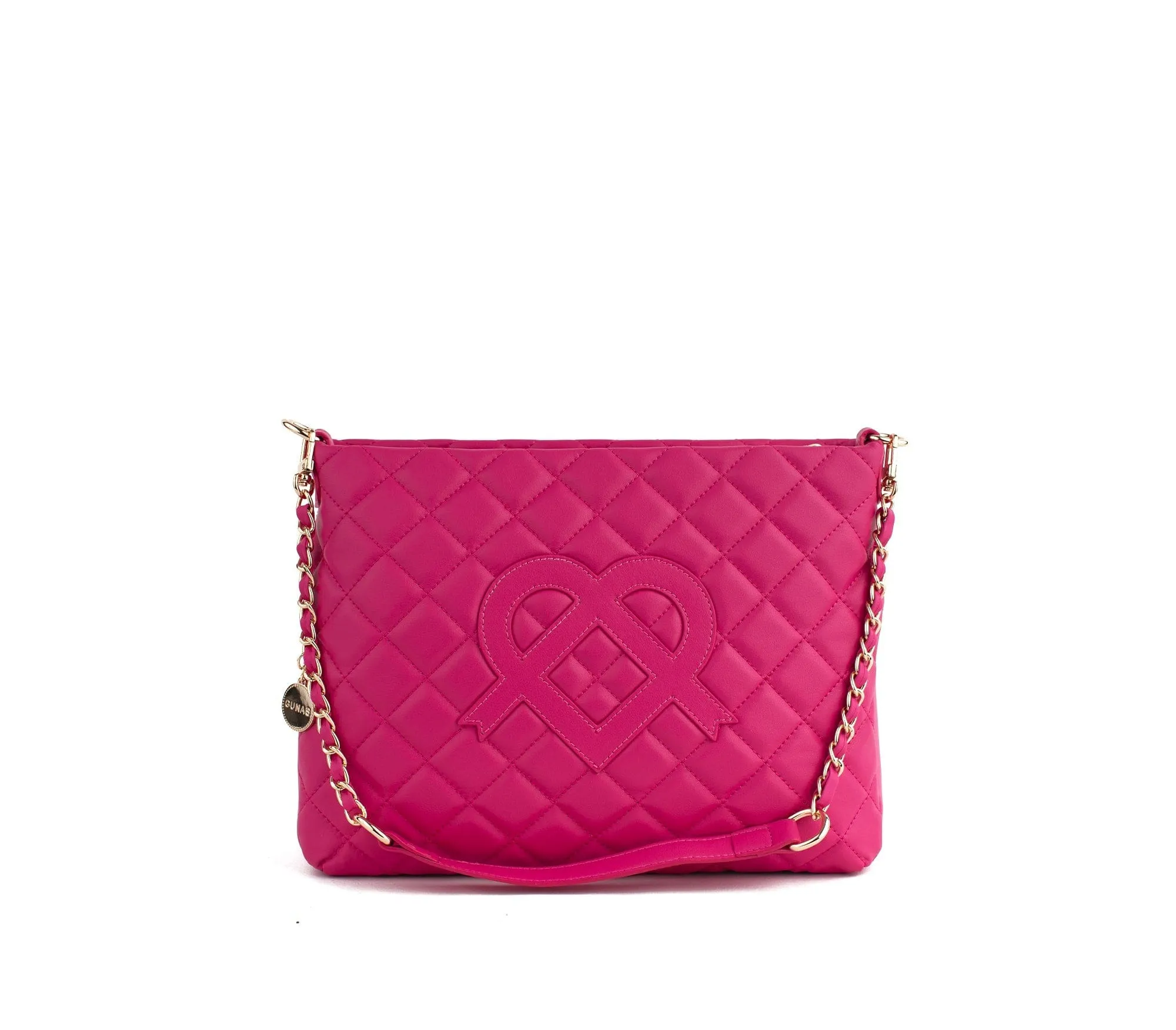 Koi Quilted Vegan Leather Shoulder Bag | Pink