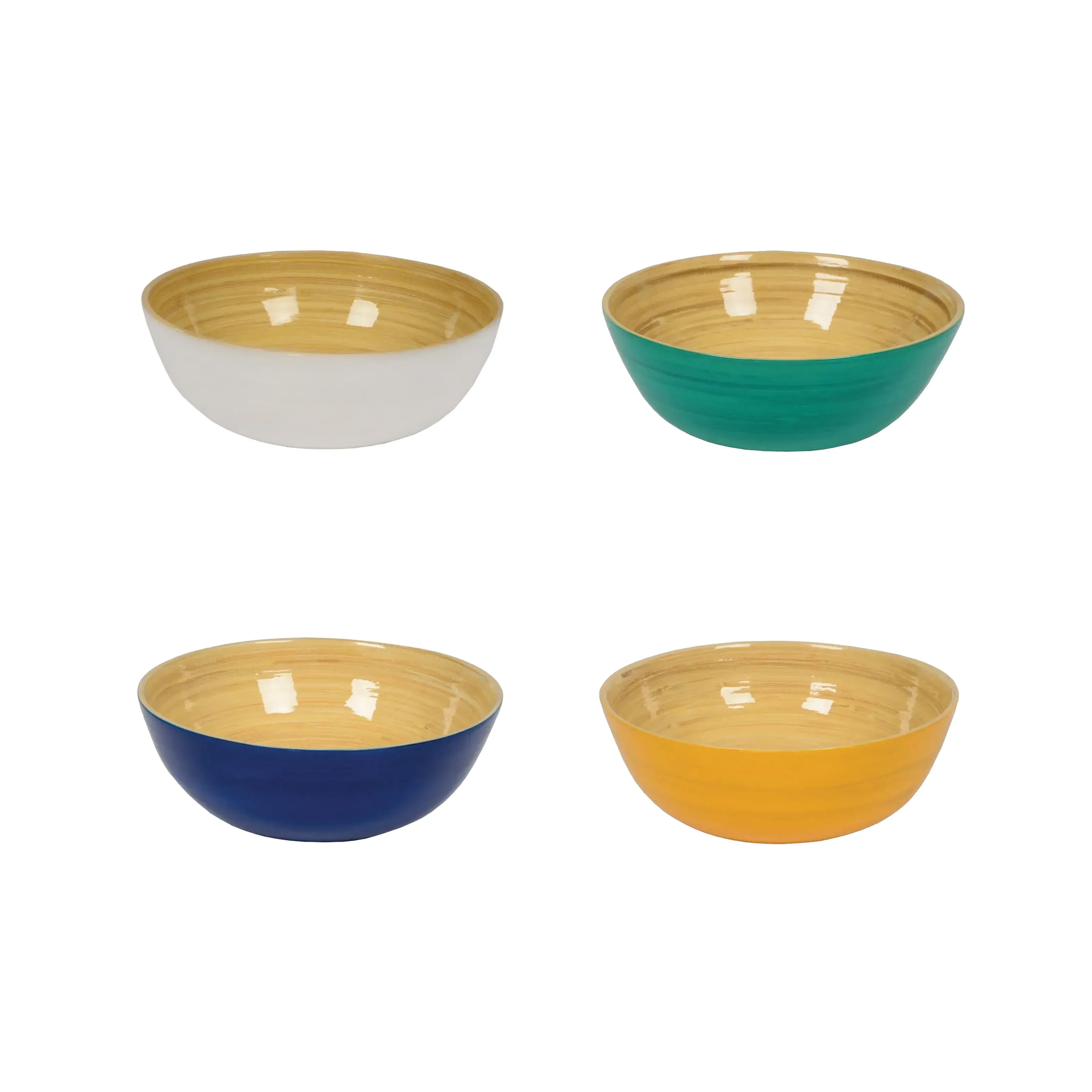 Lacquered Bamboo Bowls, 7 D x 3 H