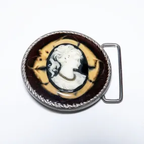 Lady in Chain Cameo Belt Buckle