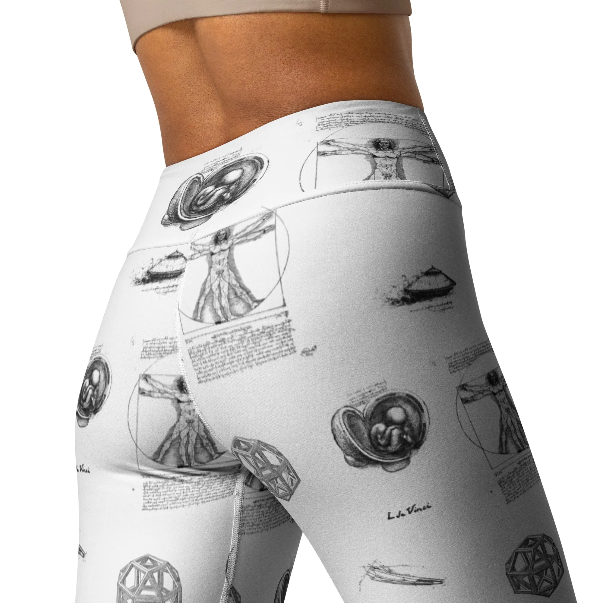 Leonardo Da Vinci Yoga Leggings