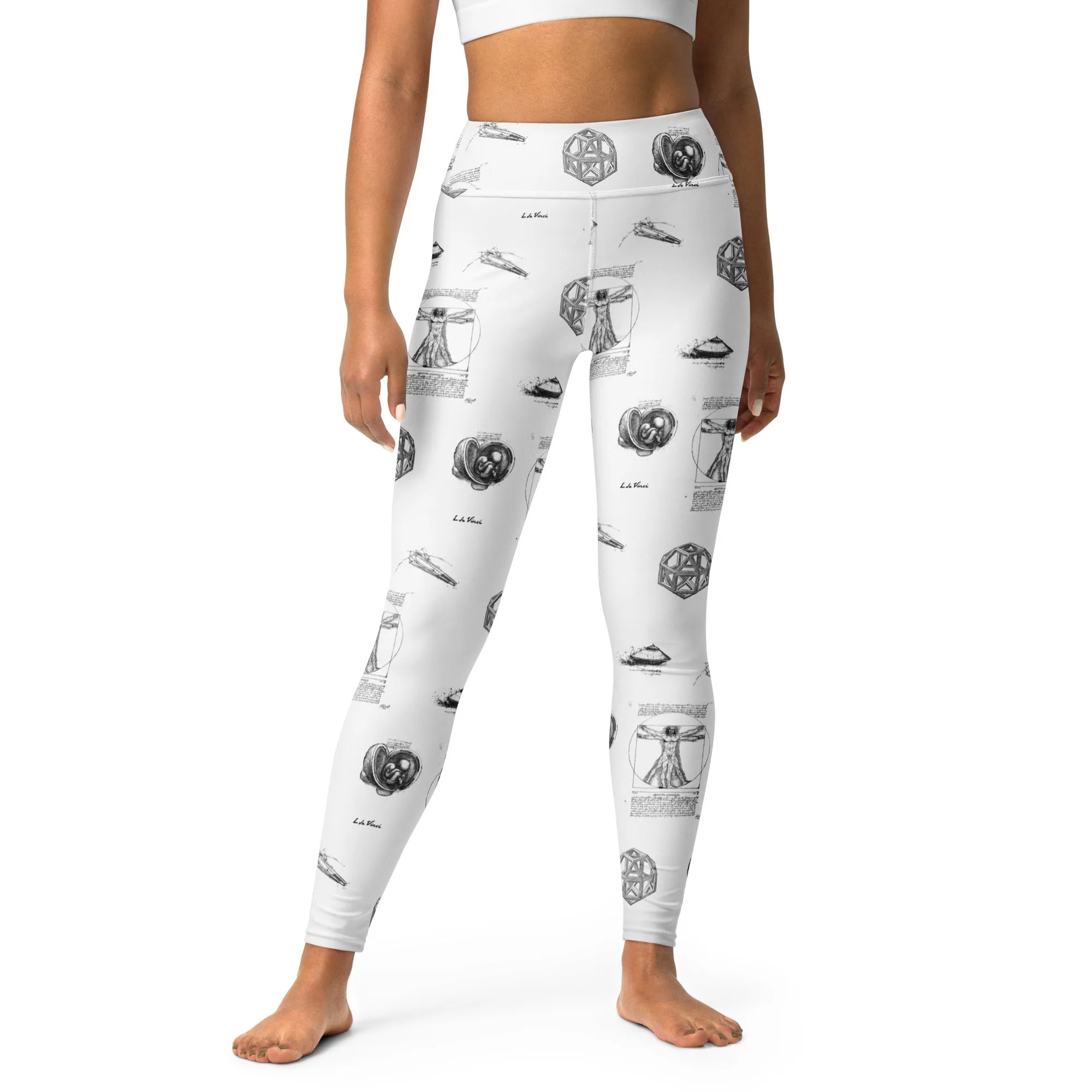 Leonardo Da Vinci Yoga Leggings