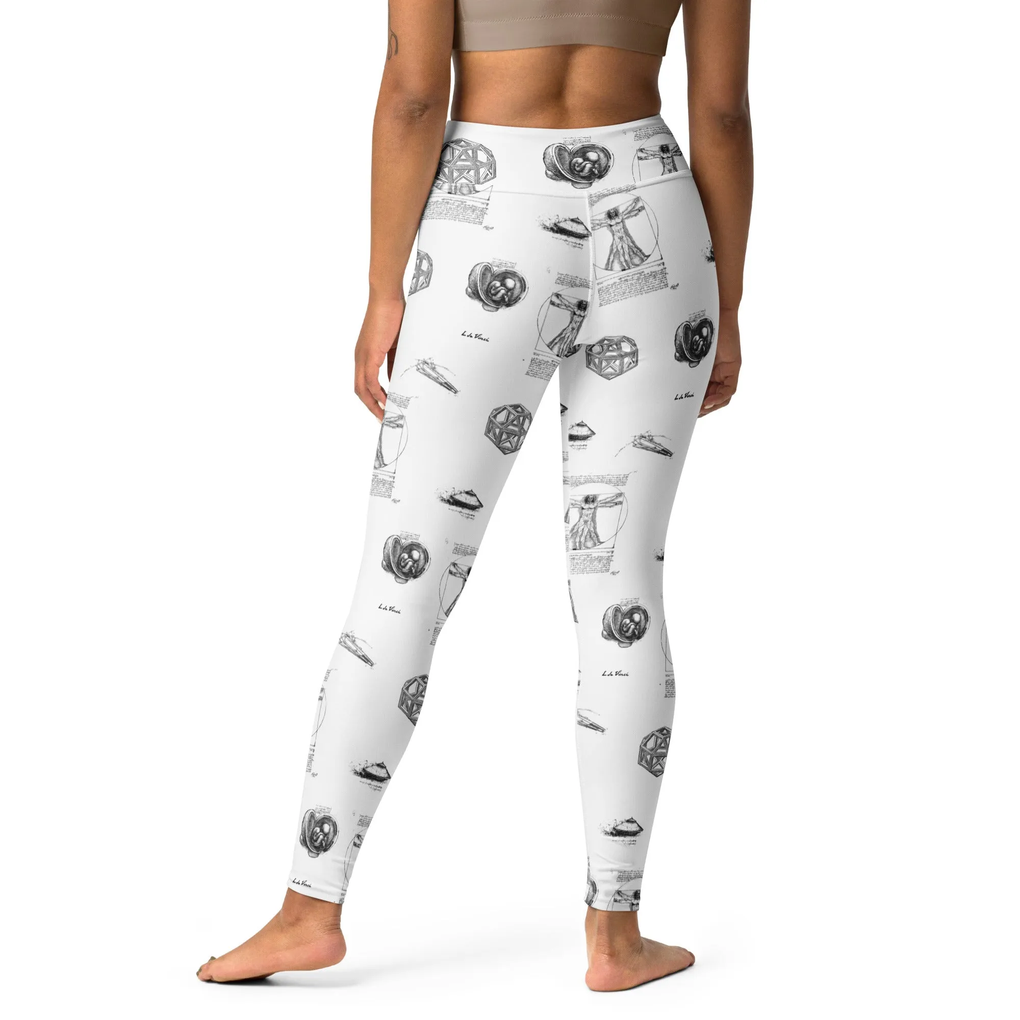 Leonardo Da Vinci Yoga Leggings