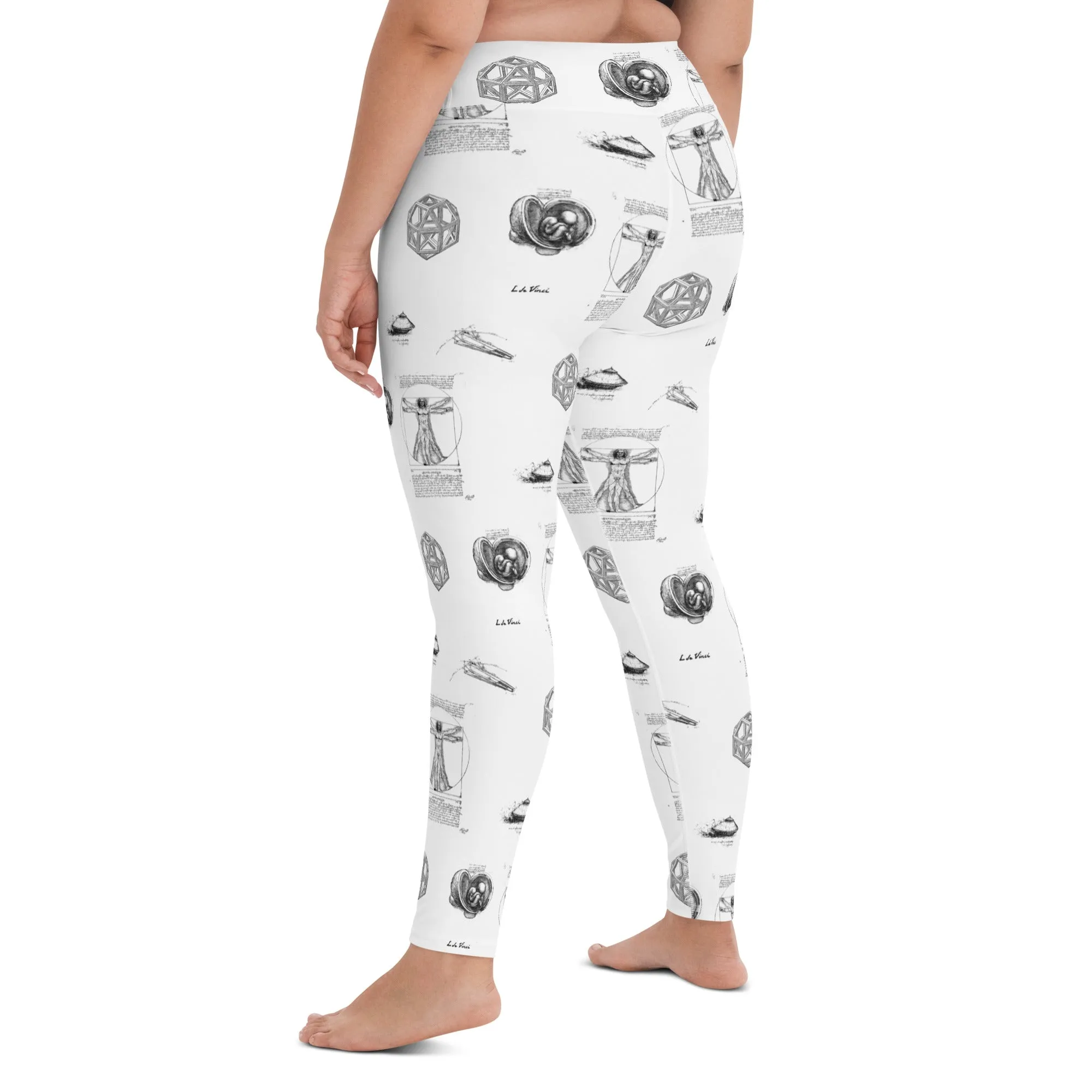 Leonardo Da Vinci Yoga Leggings