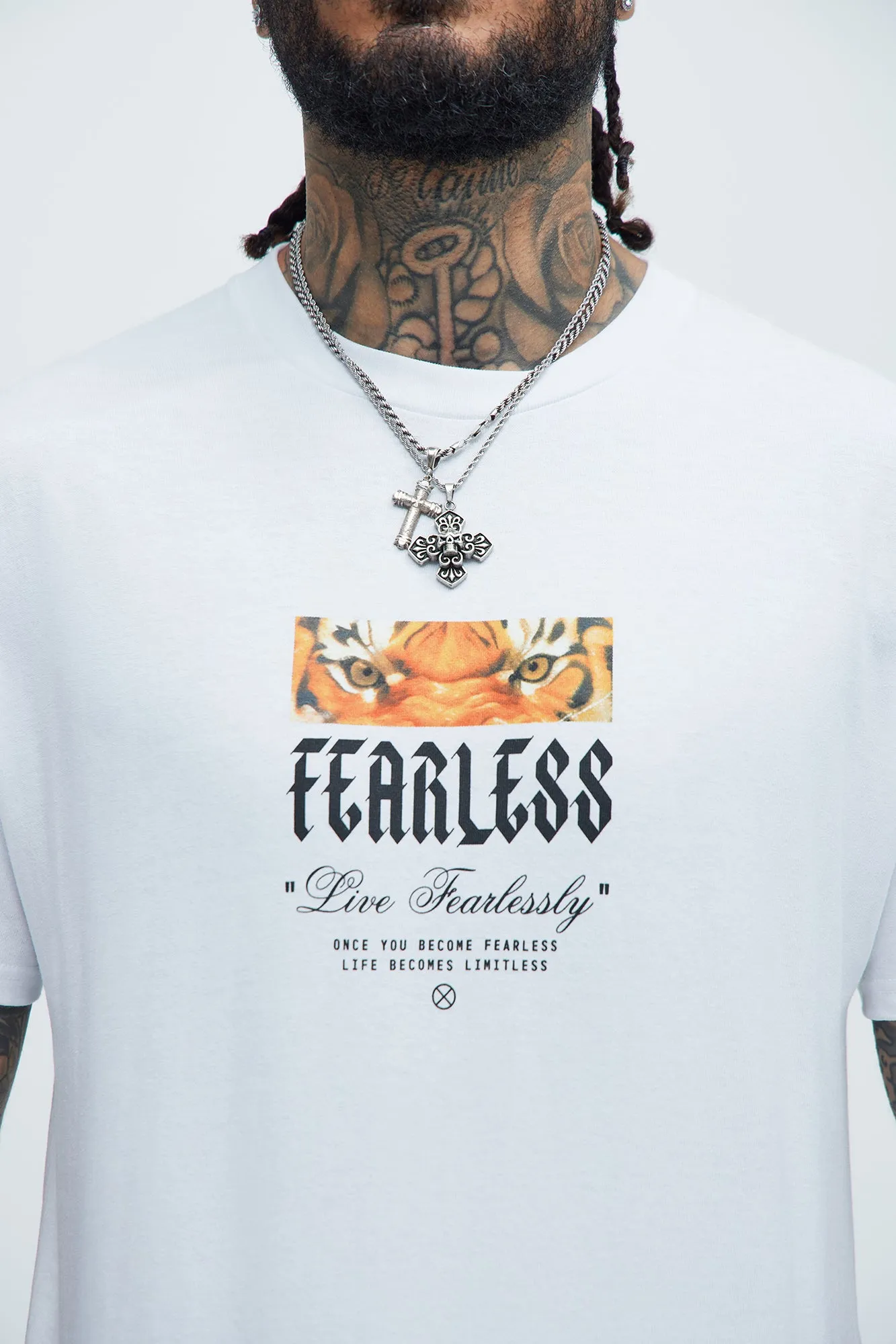 Live Fearless Short Sleeve Tee - White