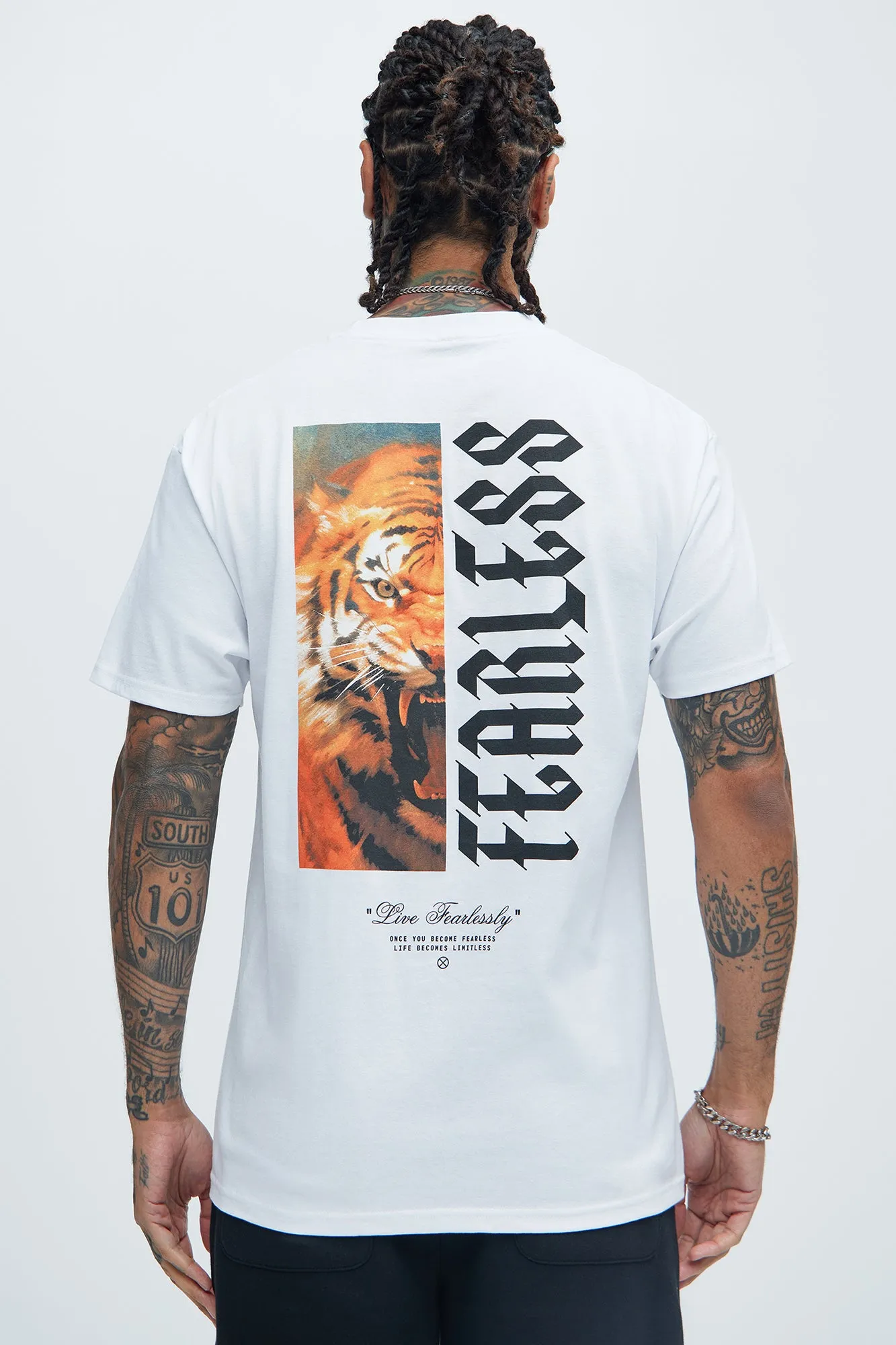 Live Fearless Short Sleeve Tee - White