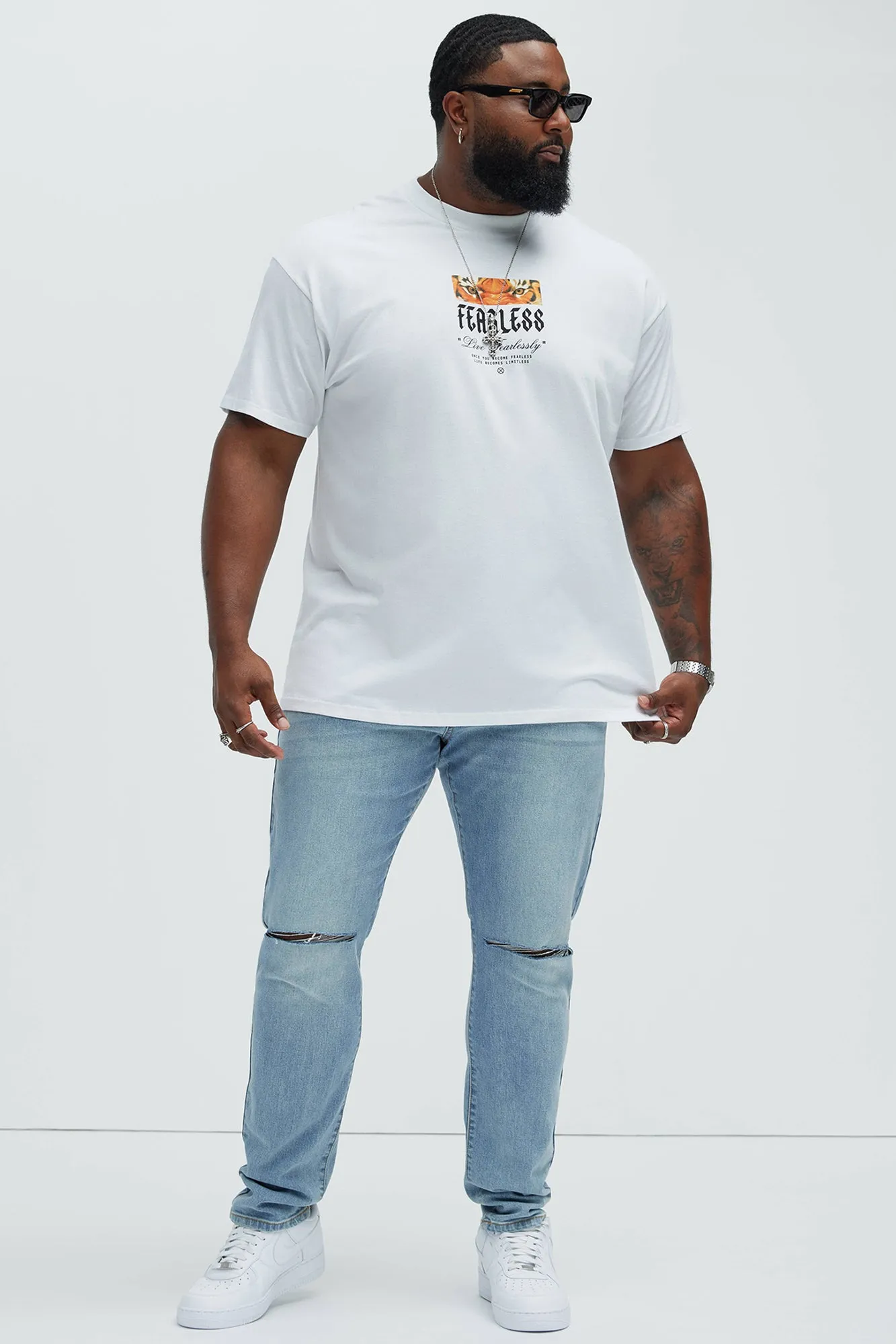 Live Fearless Short Sleeve Tee - White