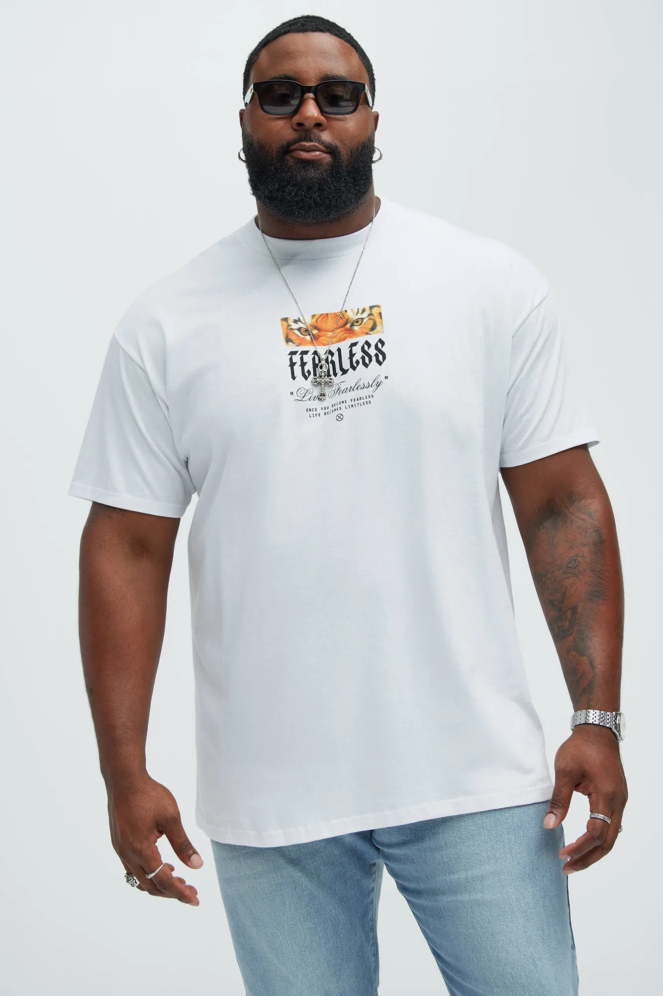 Live Fearless Short Sleeve Tee - White