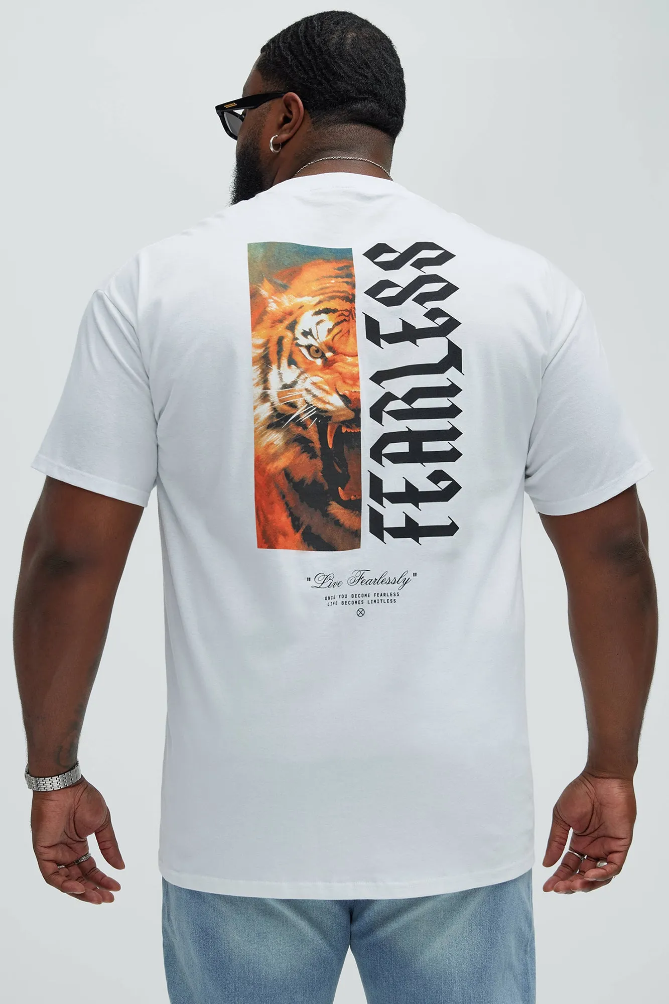 Live Fearless Short Sleeve Tee - White