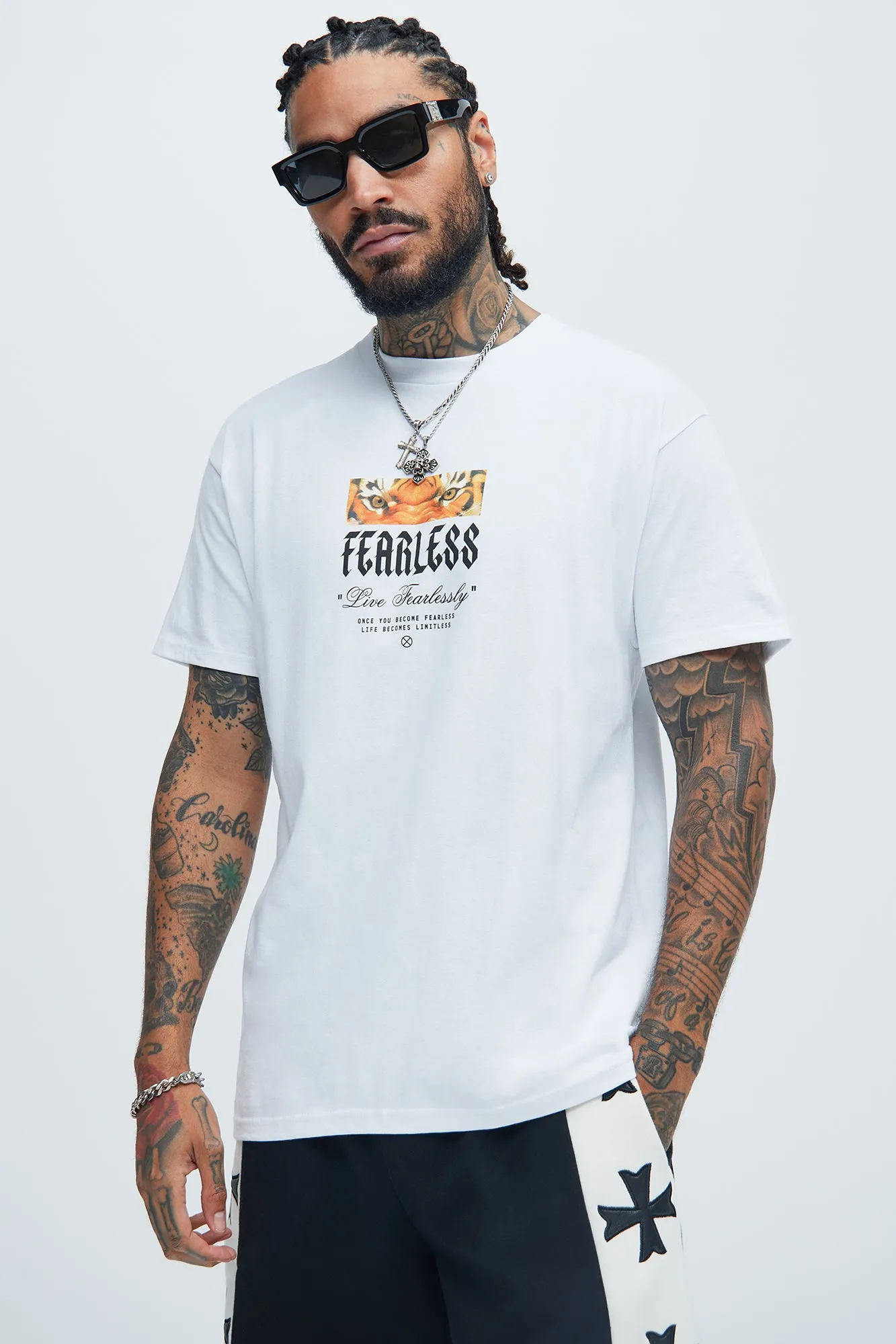 Live Fearless Short Sleeve Tee - White