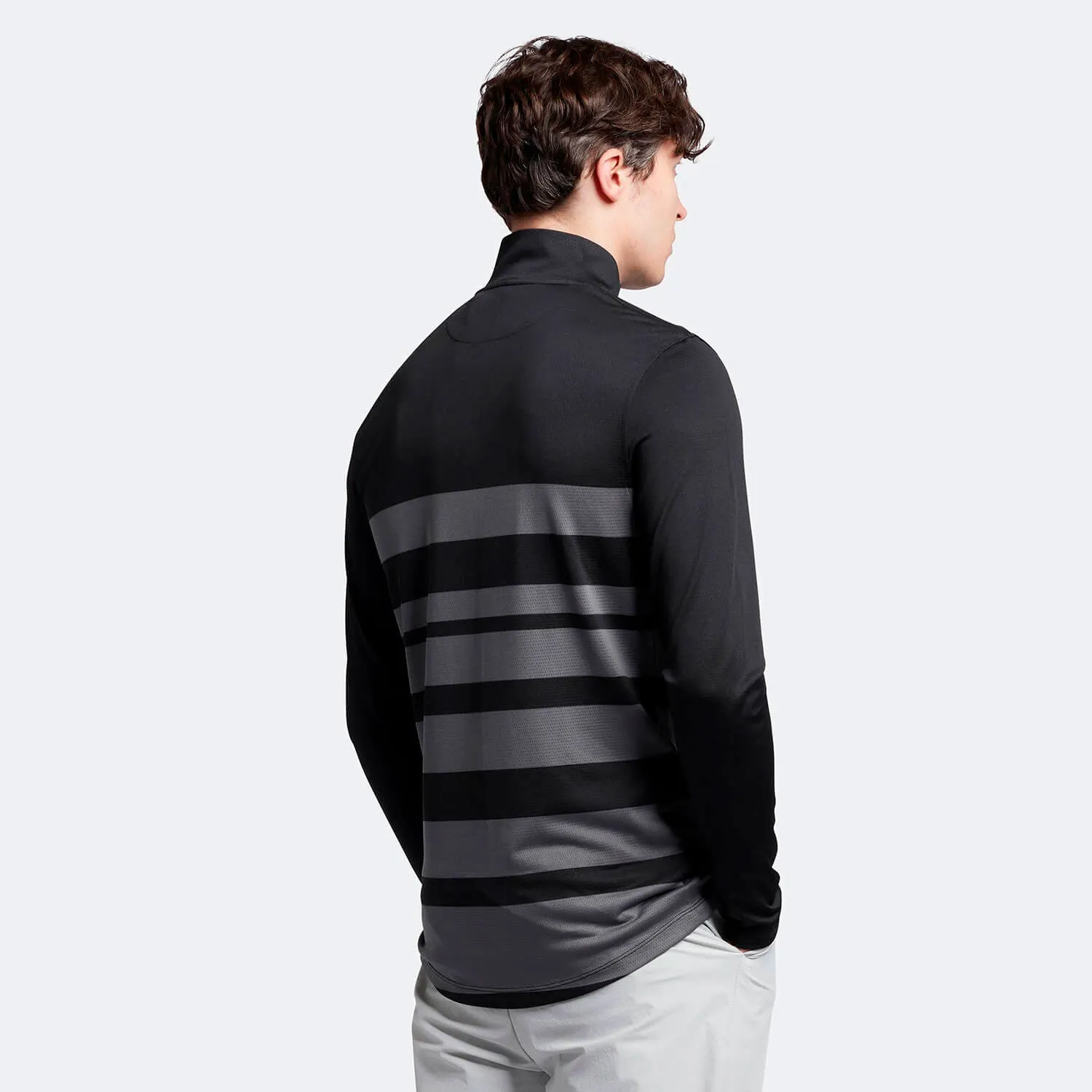 Lyle & Scott Lightweight Wide Stripe Midlayer - True Black