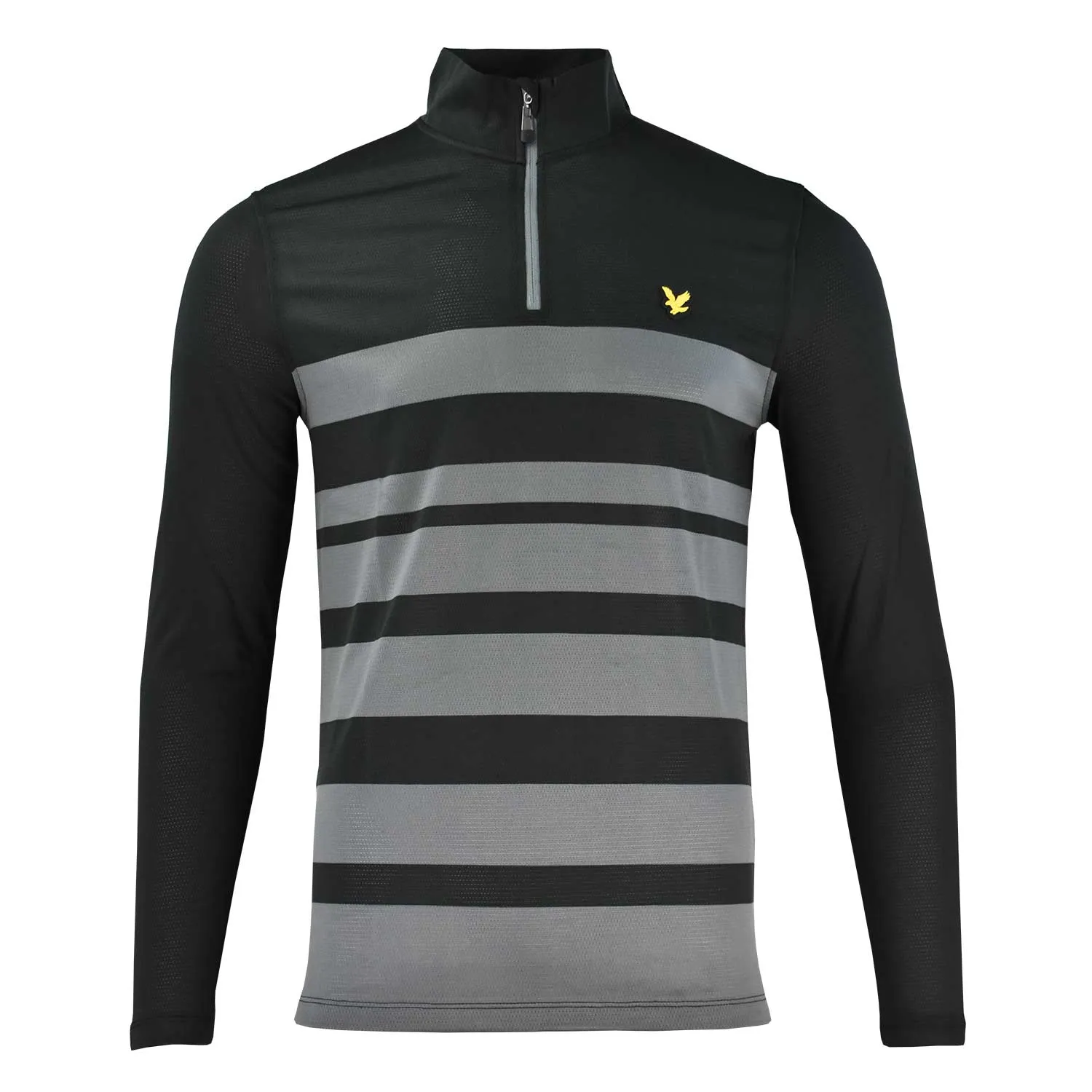 Lyle & Scott Lightweight Wide Stripe Midlayer - True Black