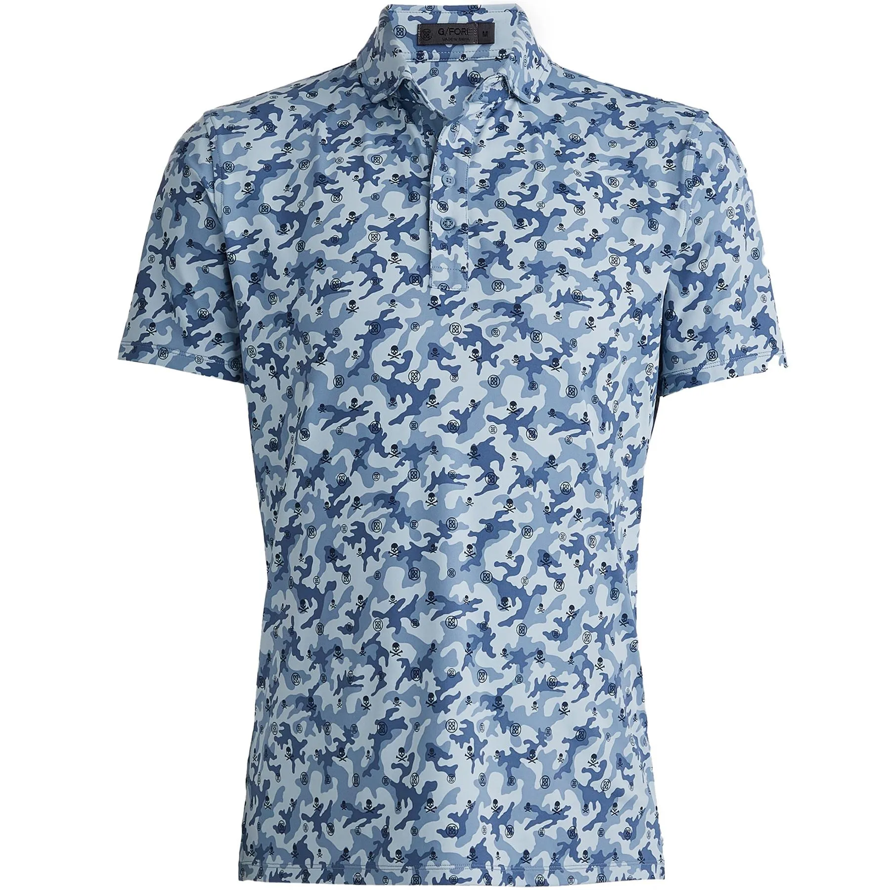 Mapped Icon Camo Tech Jersey Polo Fjord - AW23