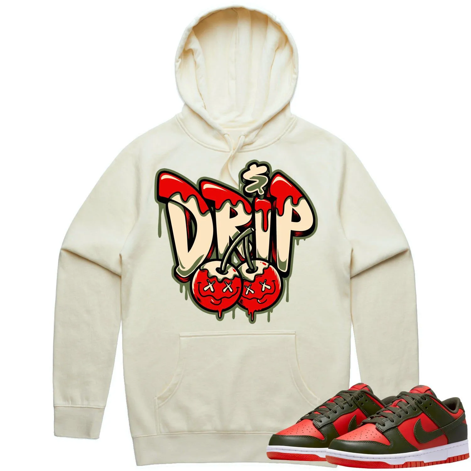 Mystic Red Dunks Hoodie to Match - OLIVE MONEY DRIP