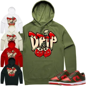 Mystic Red Dunks Hoodie to Match - OLIVE MONEY DRIP