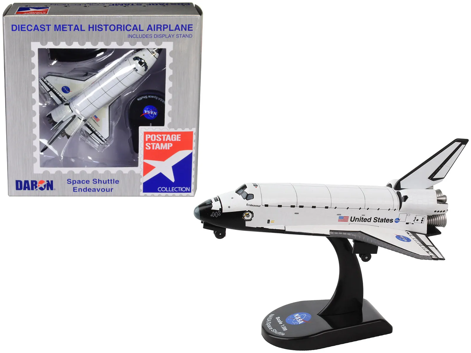 NASA Space Shuttle Endeavour (OV-105) United States 1/300 Diecast Model by Postage Stamp