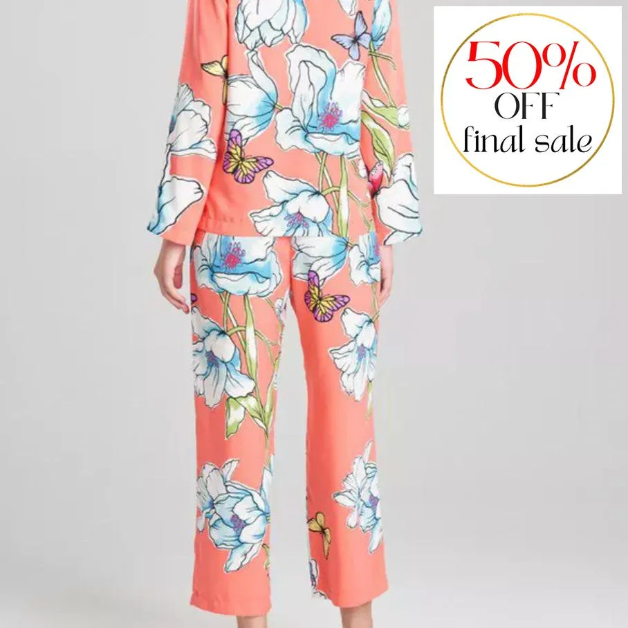 Natori Wild Poppy Pj set in Bright Coral R76009