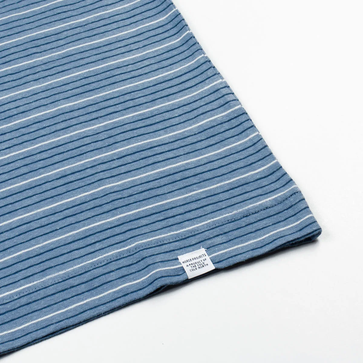 Norse Projects - James Fine Stripe T-shirt - White / Navy