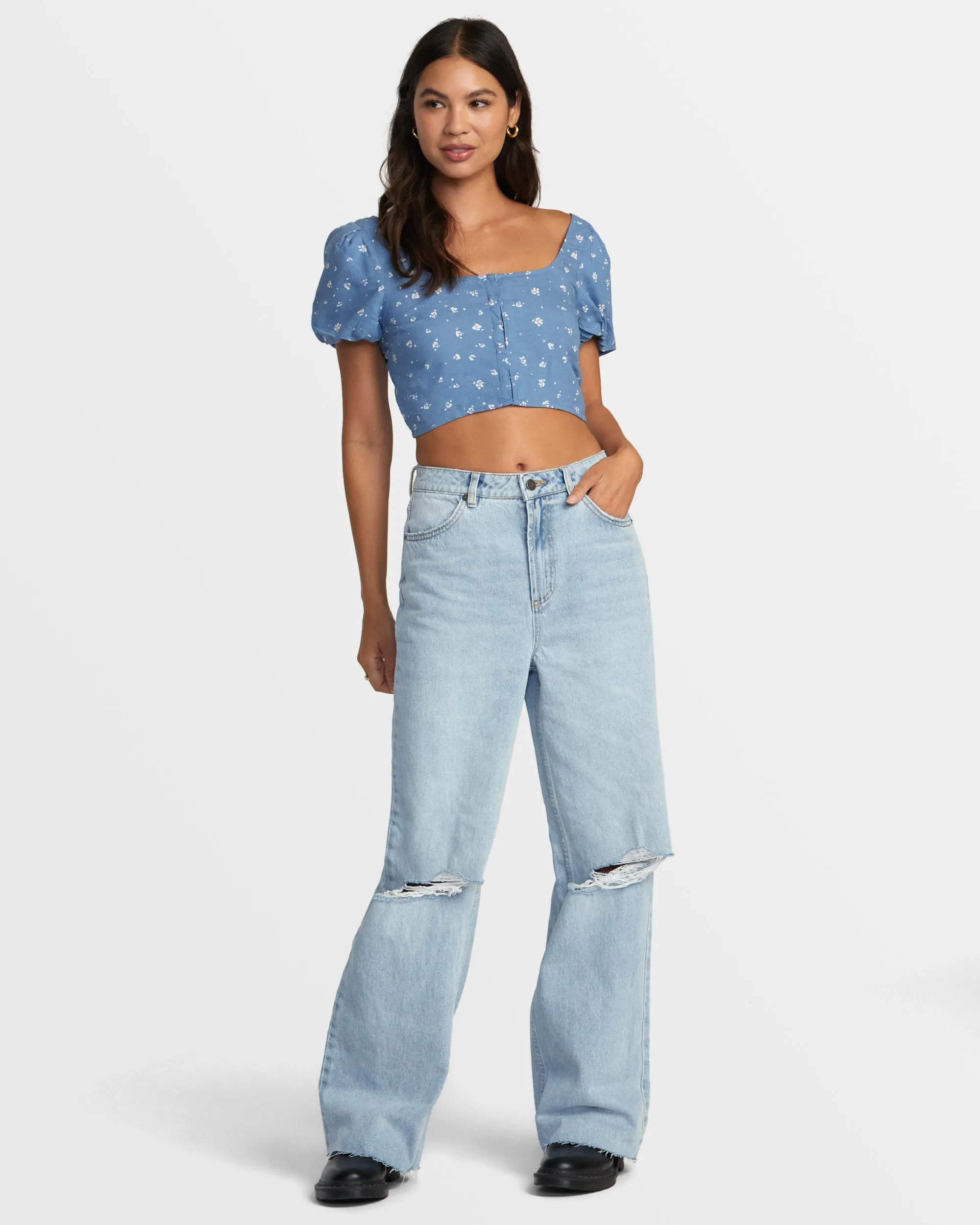 Nova Crop Top - Coronet Blue