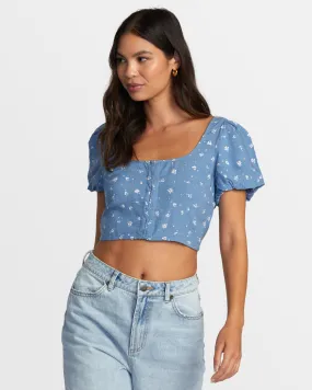 Nova Crop Top - Coronet Blue