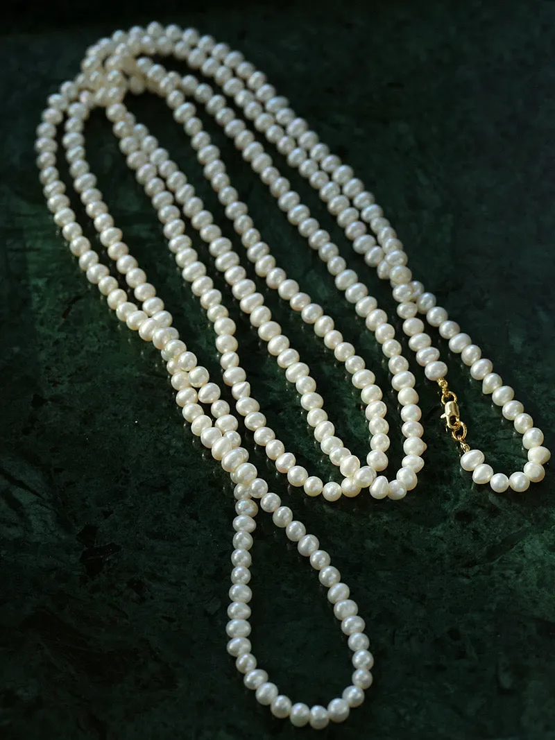 Opera Strand Barqoue Pearl Necklace