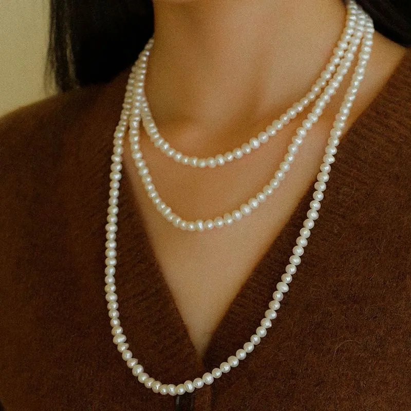 Opera Strand Barqoue Pearl Necklace