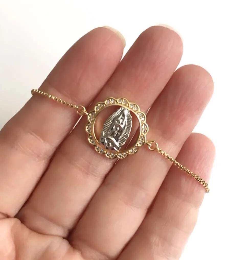 Our Lady of Guadalupe Gold Plated Bracelet for Women