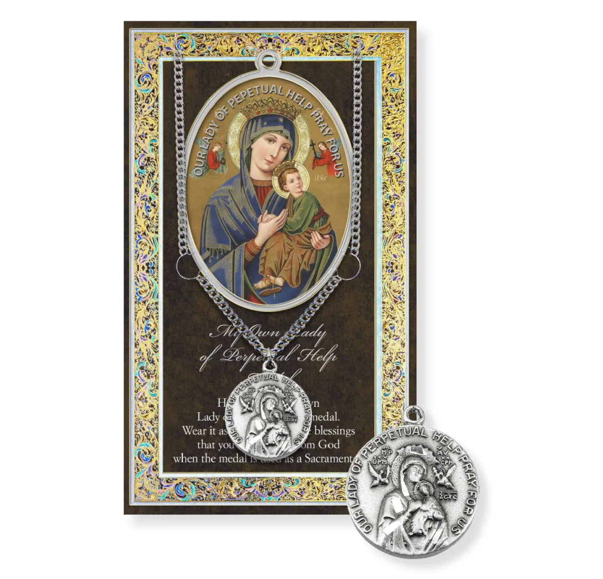 Our Lady of Perpetual Help Picture Folder w/Medal