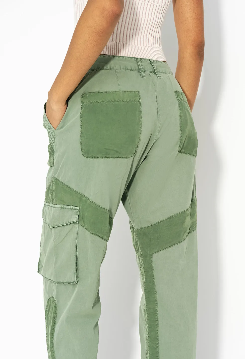 Paneled Utility Pant / Washed Olive