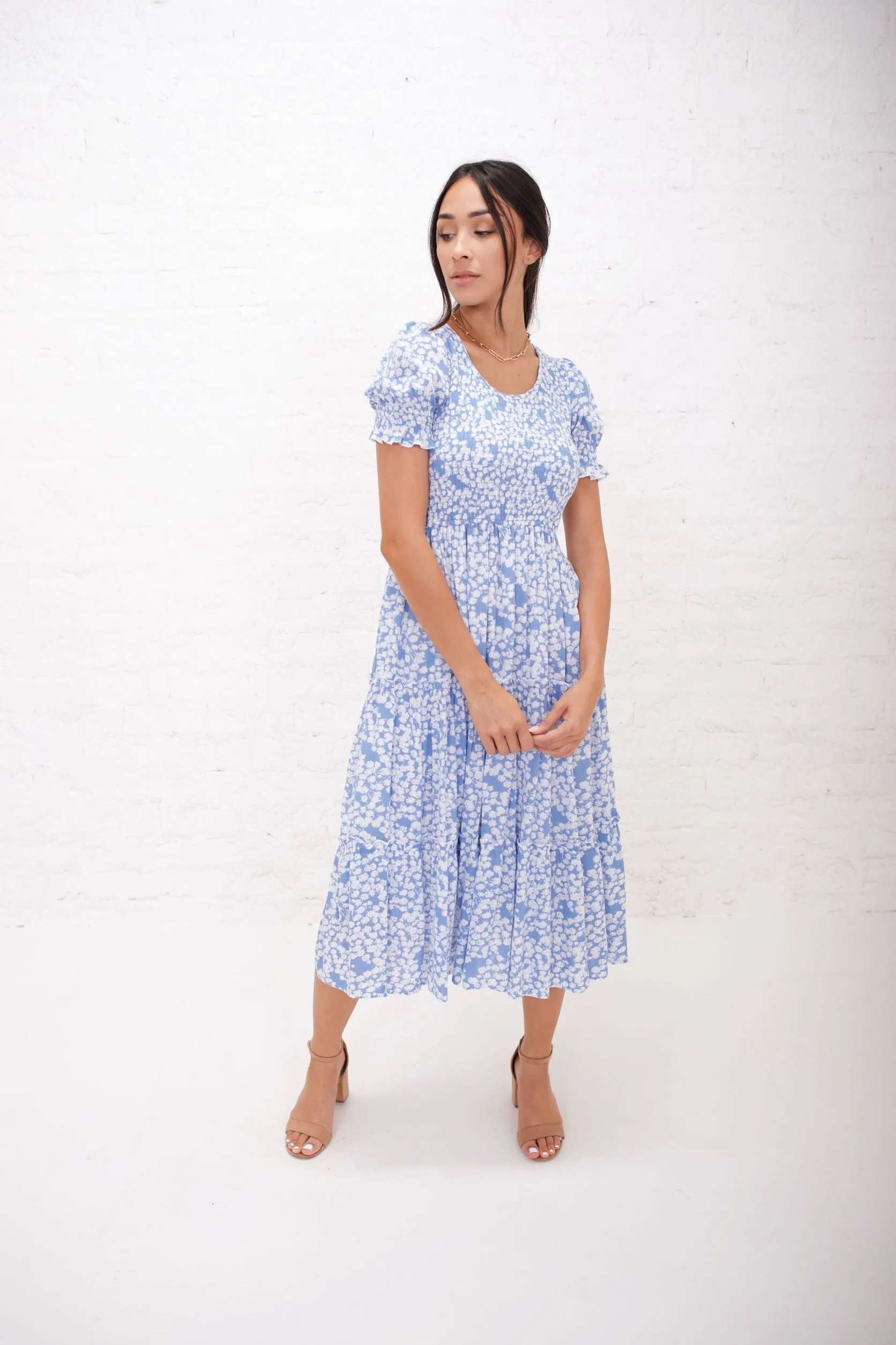 Penelope Floral Midi Dress (XS-2X)