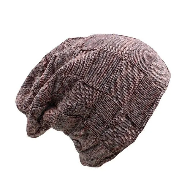 Plaid Thick Wool Beanie, Skullie or Knit Hat