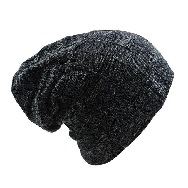 Plaid Thick Wool Beanie, Skullie or Knit Hat