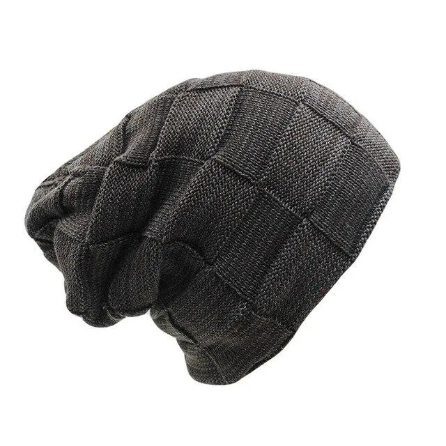 Plaid Thick Wool Beanie, Skullie or Knit Hat