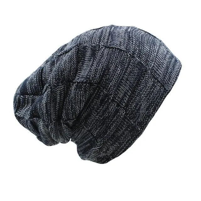 Plaid Thick Wool Beanie, Skullie or Knit Hat