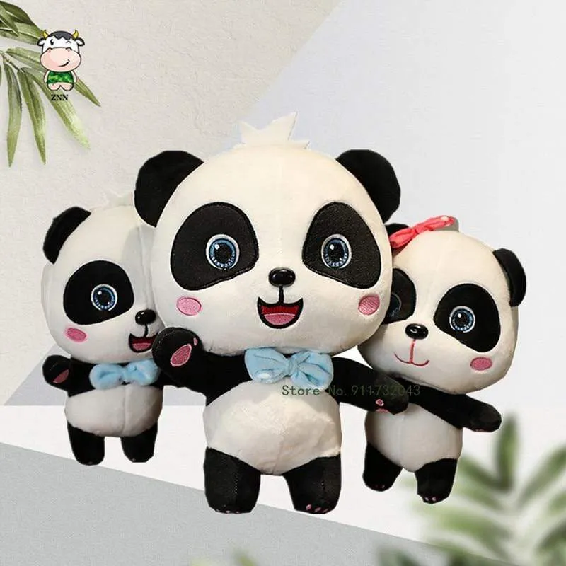 Plush Toys Animal Baby Kawai Plushie Birthday Gift Soft Funny Peluch Dolls Panda Pillows For Sofa Household Flik Blue Smiley