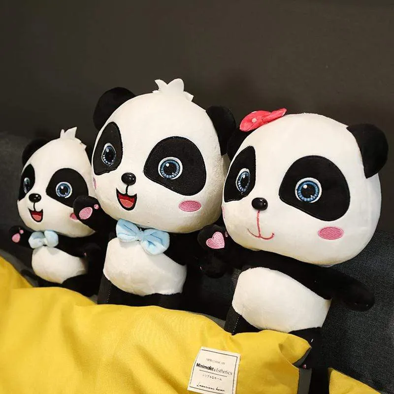 Plush Toys Animal Baby Kawai Plushie Birthday Gift Soft Funny Peluch Dolls Panda Pillows For Sofa Household Flik Blue Smiley