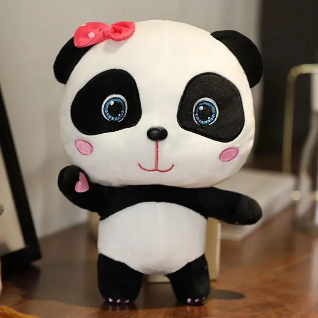 Plush Toys Animal Baby Kawai Plushie Birthday Gift Soft Funny Peluch Dolls Panda Pillows For Sofa Household Flik Blue Smiley