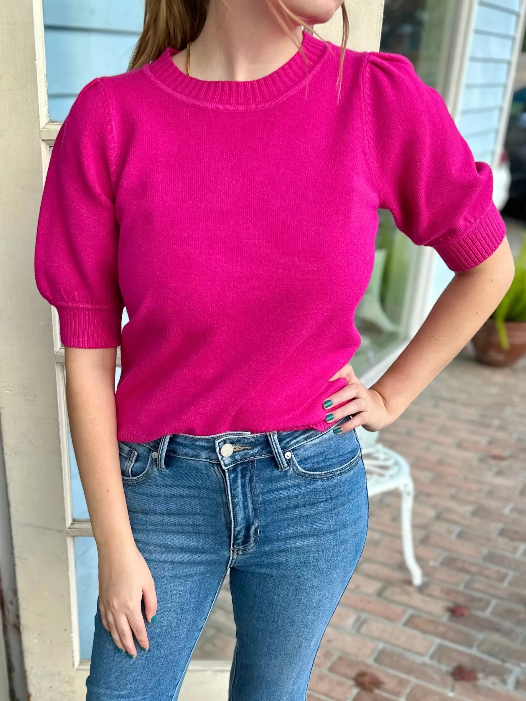 Puff Short Sleeve Sweater