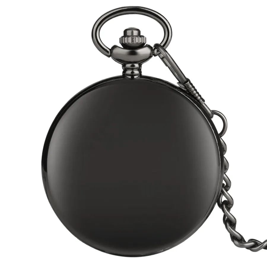 "To My Son, You Are Amazing" Black Casual Quartz Chain Link Pocket Watch