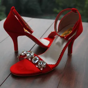 Red Heel Sandal for women