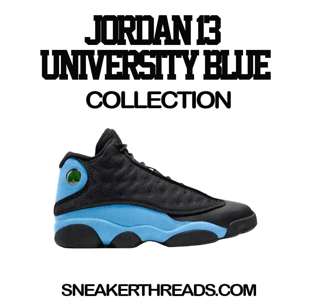 Retro 13 University Blue Shirt - Fly Kicks - Black