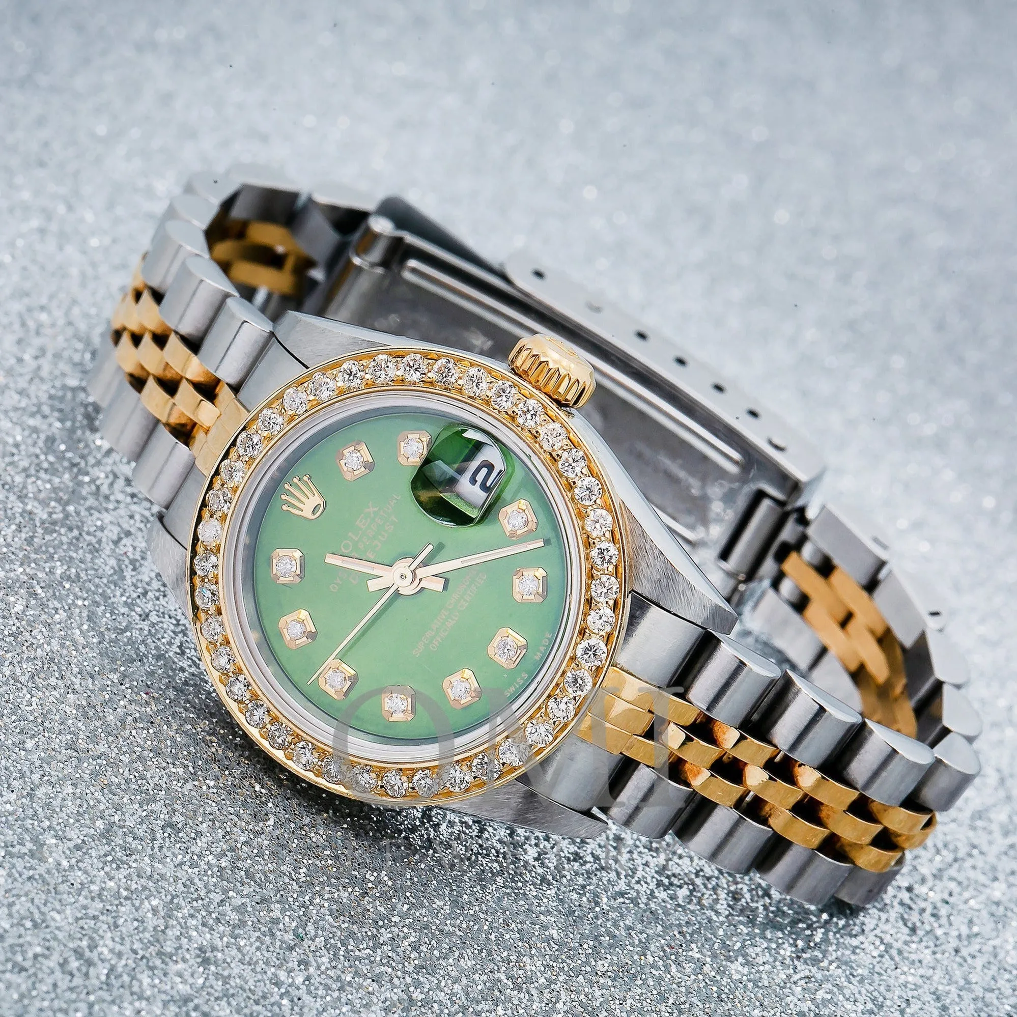 Rolex Datejust 6917 26MM Green Diamond Dial With Two Tone Jubilee Bracelet