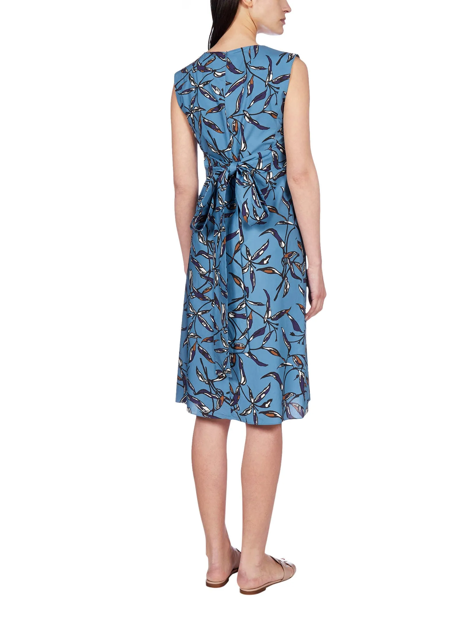 'S Max Mara Floral Print V-Neck Dress