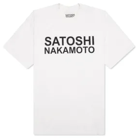 Satoshi Logo Tee - White