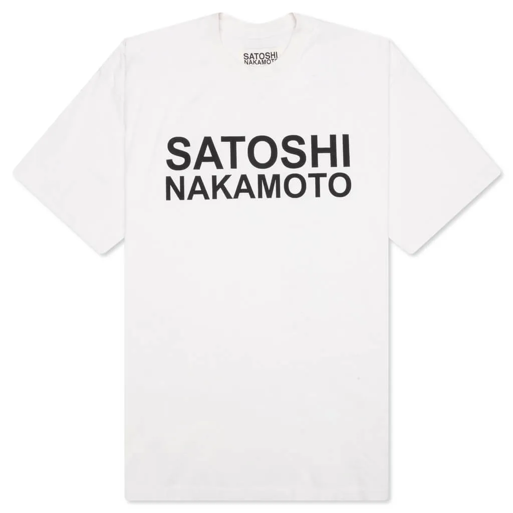 Satoshi Logo Tee - White