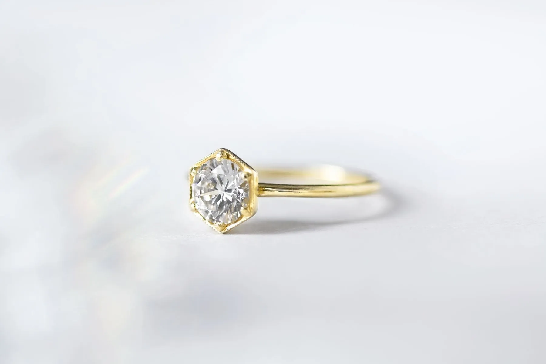 Selene Hexagonal Diamond Ring Mount