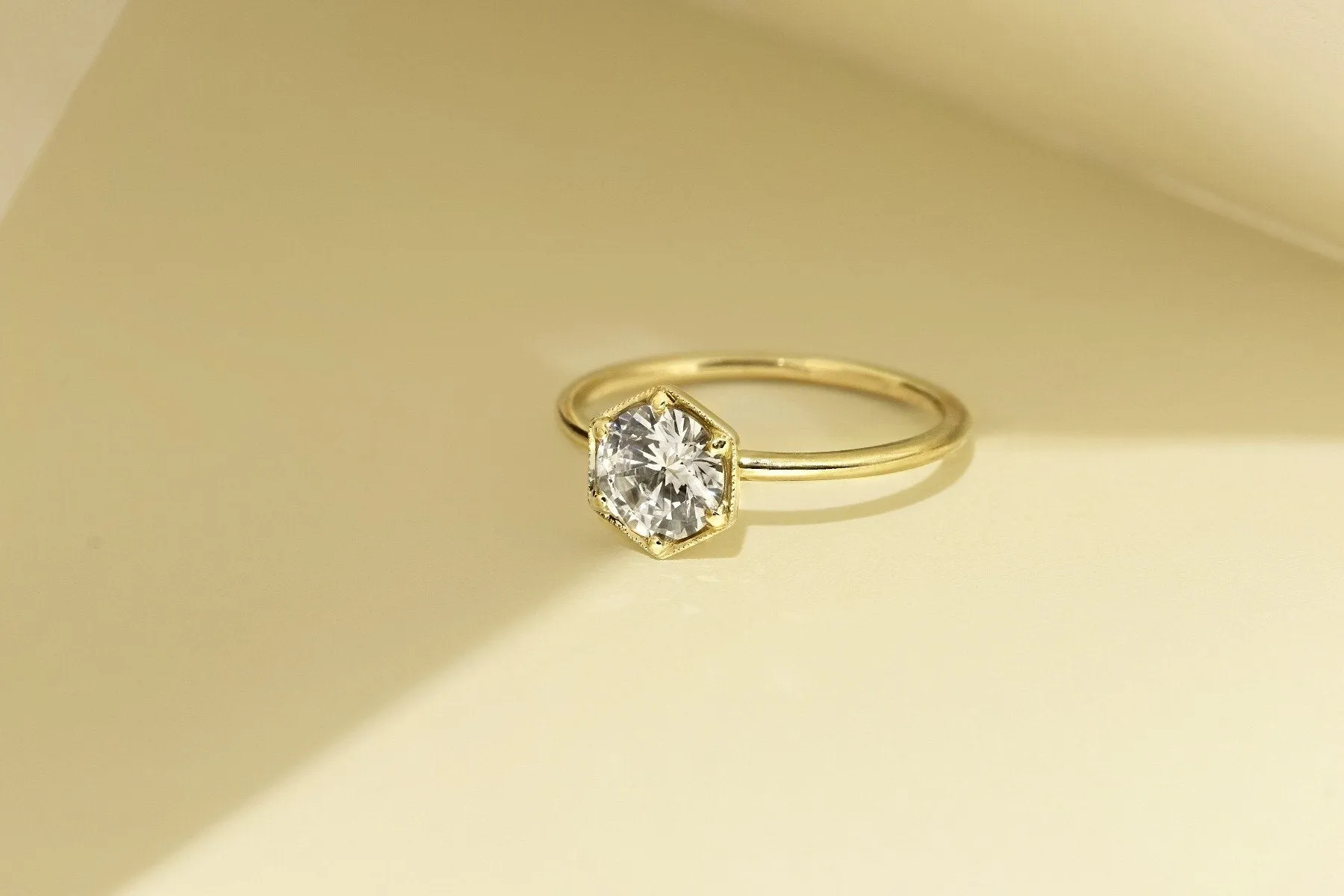 Selene Hexagonal Diamond Ring Mount